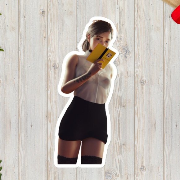Sexy Ellie reading a book Bubble-free stickers (Customizable) - Picture 1 of 3